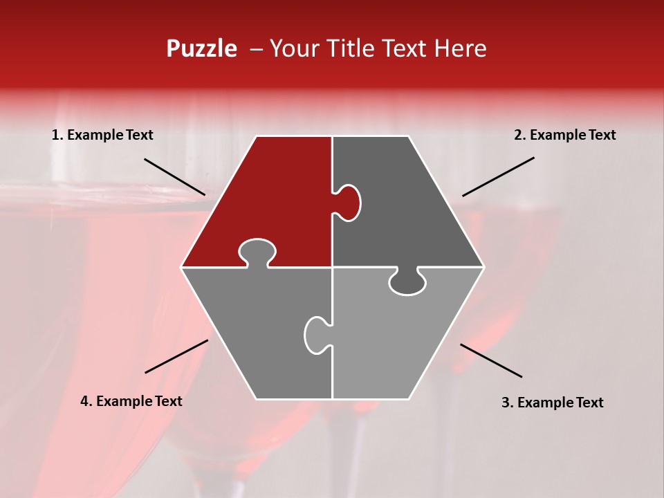 Four Glasses Of Red Wine On Neutral Textured Background PowerPoint Template