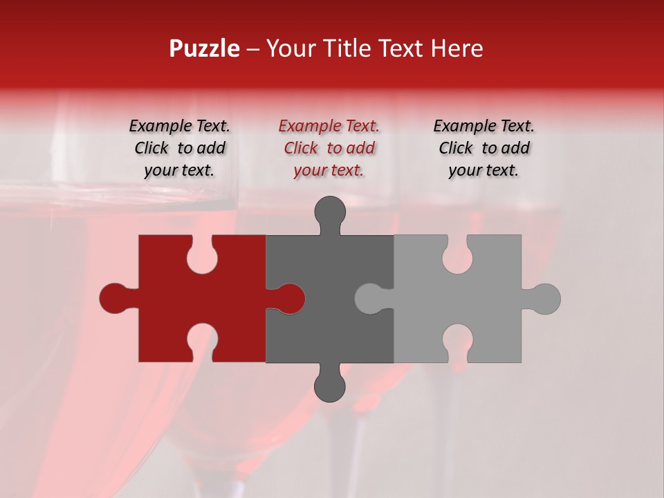 Four Glasses Of Red Wine On Neutral Textured Background PowerPoint Template