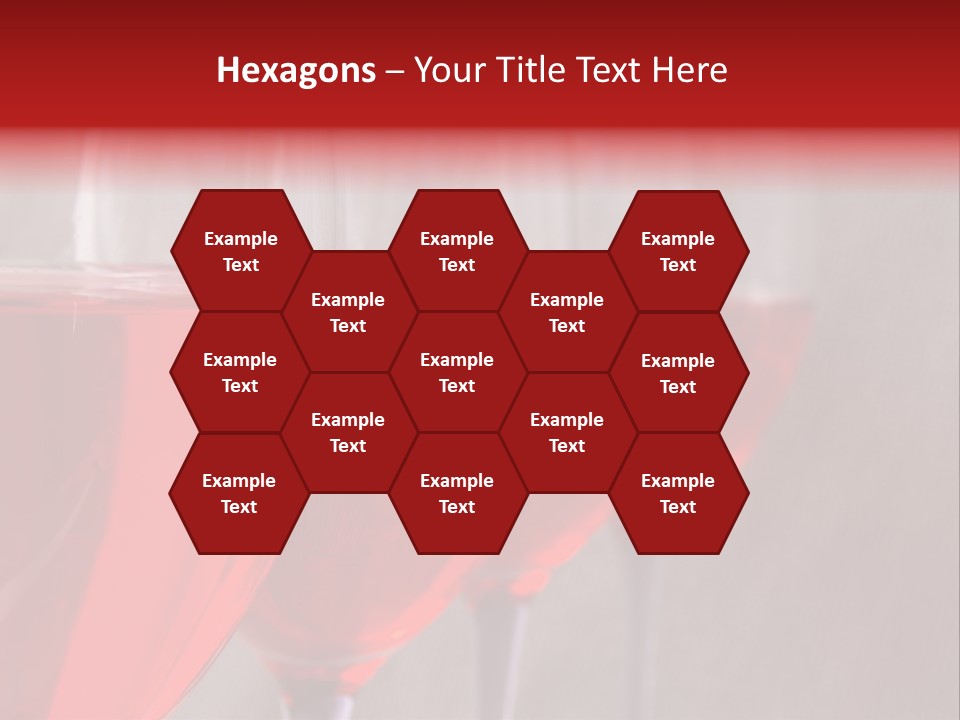 Four Glasses Of Red Wine On Neutral Textured Background PowerPoint Template