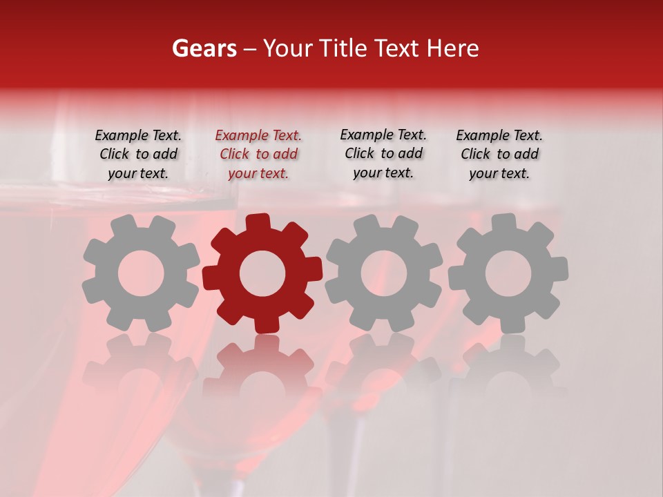 Four Glasses Of Red Wine On Neutral Textured Background PowerPoint Template