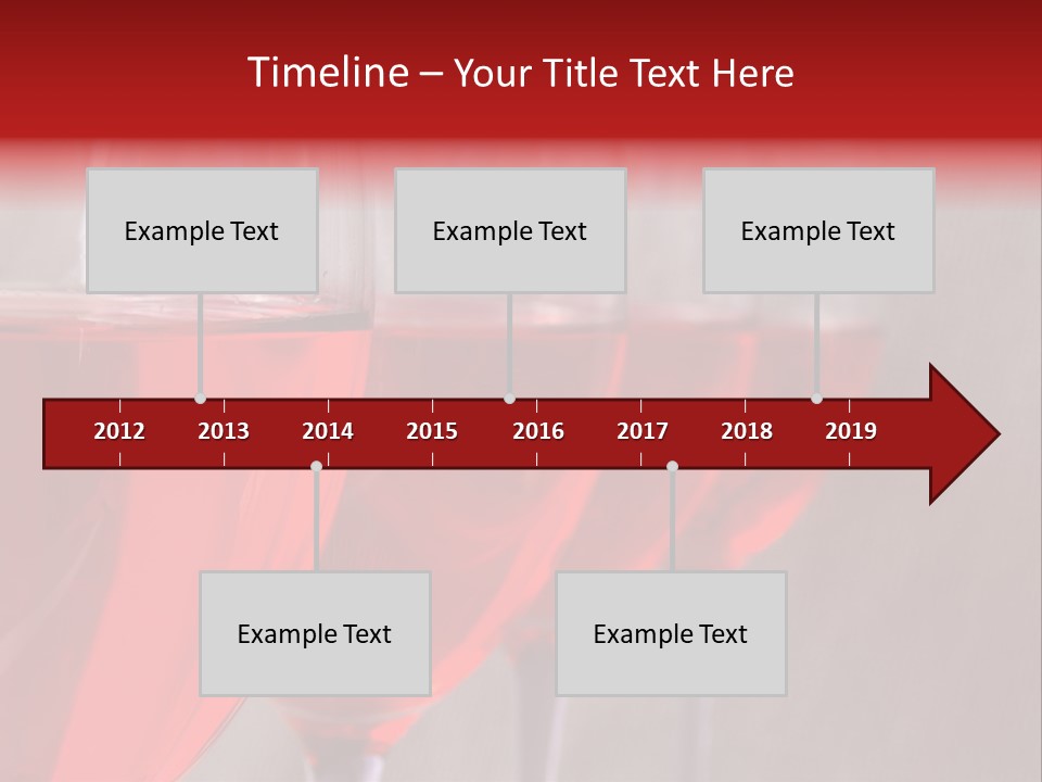 Four Glasses Of Red Wine On Neutral Textured Background PowerPoint Template