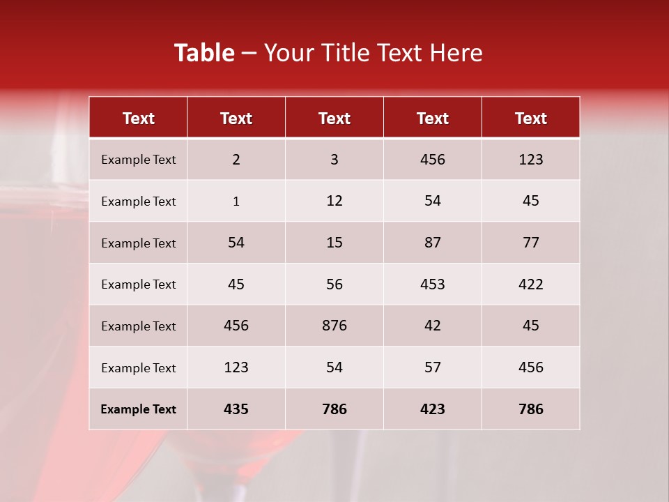 Four Glasses Of Red Wine On Neutral Textured Background PowerPoint Template