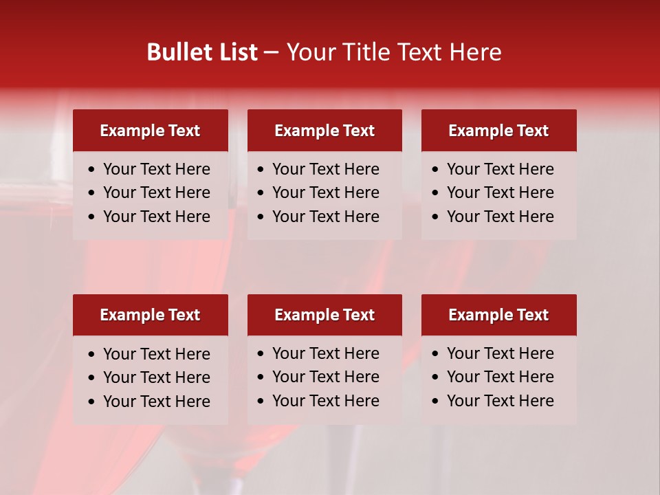 Four Glasses Of Red Wine On Neutral Textured Background PowerPoint Template