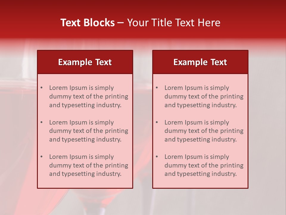 Four Glasses Of Red Wine On Neutral Textured Background PowerPoint Template