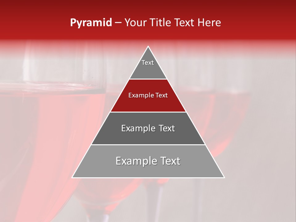 Four Glasses Of Red Wine On Neutral Textured Background PowerPoint Template