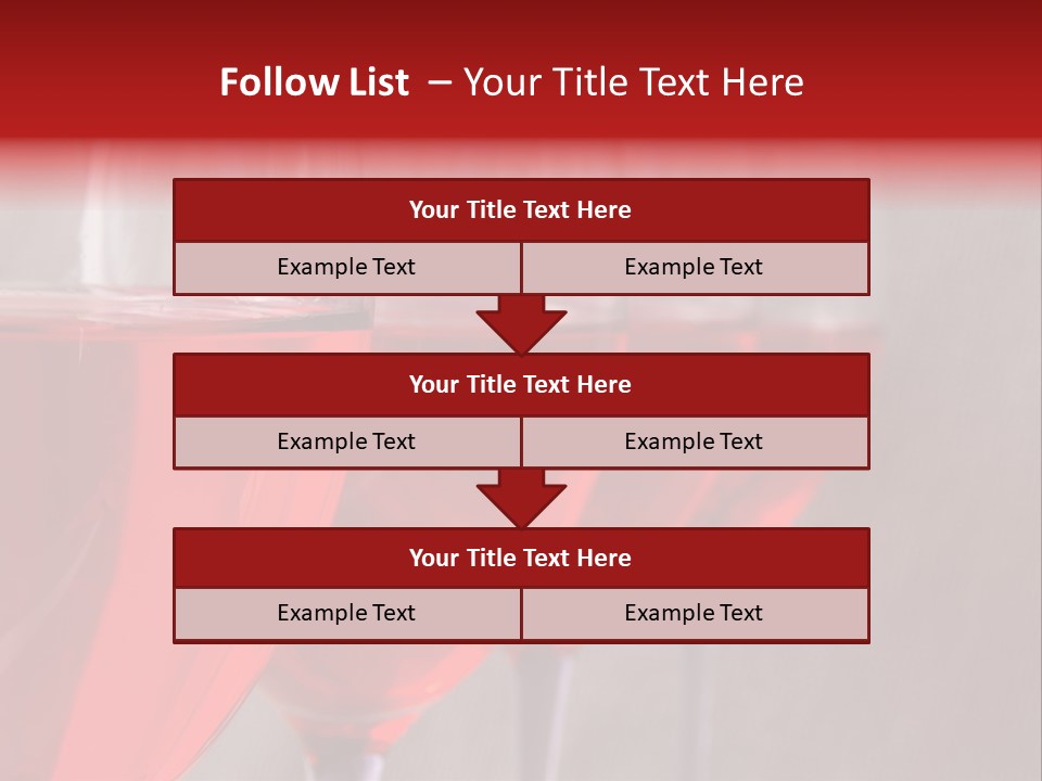 Four Glasses Of Red Wine On Neutral Textured Background PowerPoint Template
