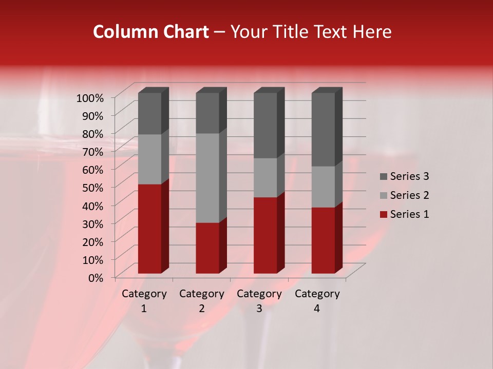 Four Glasses Of Red Wine On Neutral Textured Background PowerPoint Template