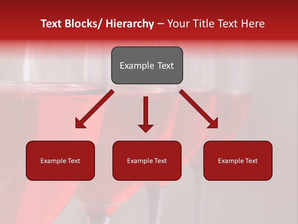 Four Glasses Of Red Wine On Neutral Textured Background PowerPoint Template