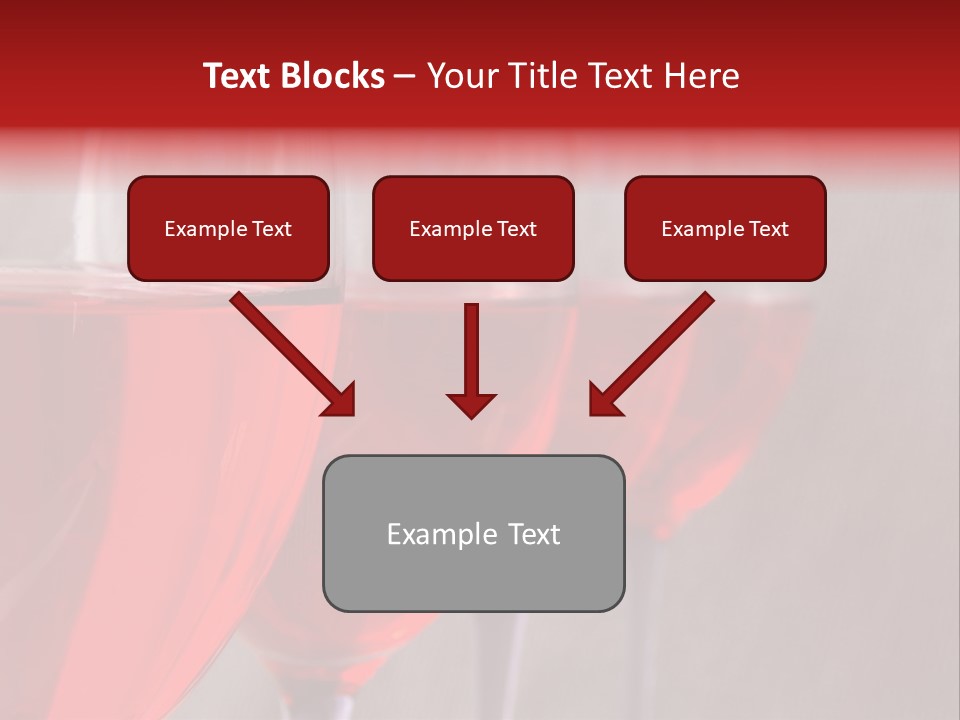 Four Glasses Of Red Wine On Neutral Textured Background PowerPoint Template