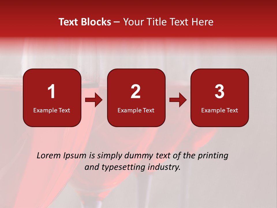 Four Glasses Of Red Wine On Neutral Textured Background PowerPoint Template