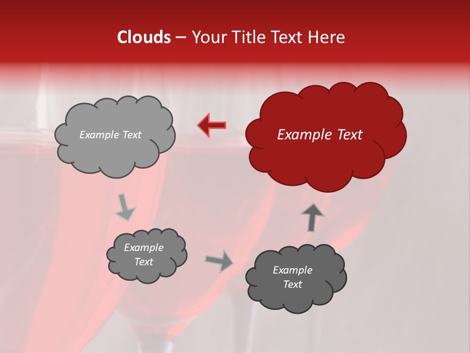 Four Glasses Of Red Wine On Neutral Textured Background PowerPoint Template