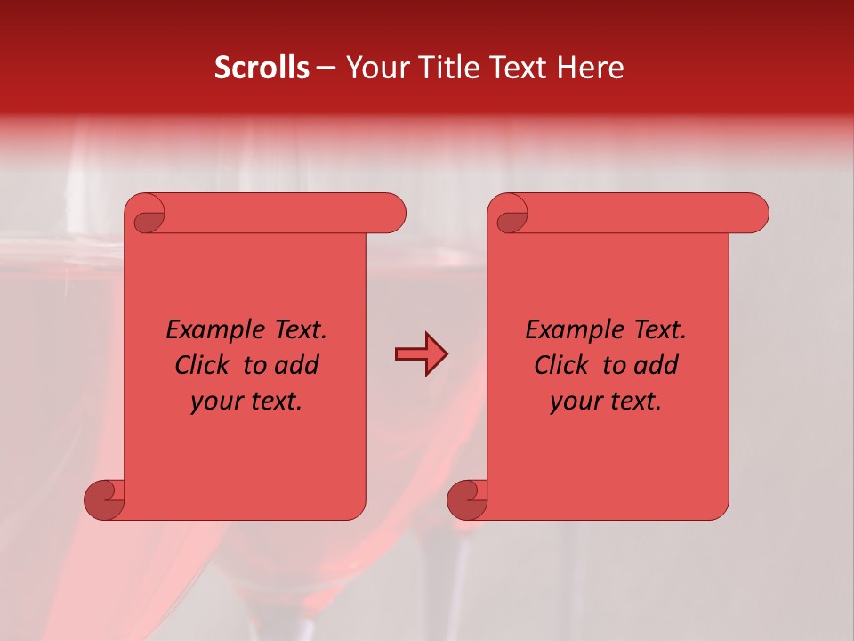 Four Glasses Of Red Wine On Neutral Textured Background PowerPoint Template