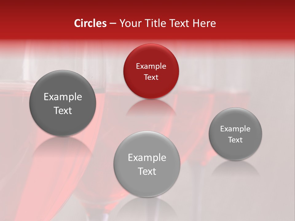 Four Glasses Of Red Wine On Neutral Textured Background PowerPoint Template