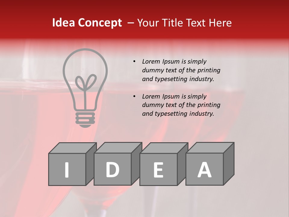 Four Glasses Of Red Wine On Neutral Textured Background PowerPoint Template