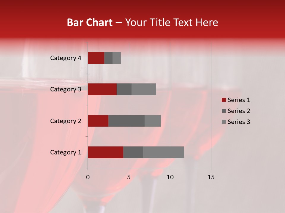 Four Glasses Of Red Wine On Neutral Textured Background PowerPoint Template