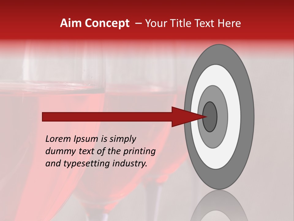 Four Glasses Of Red Wine On Neutral Textured Background PowerPoint Template