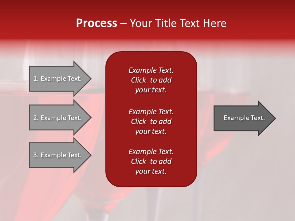 Four Glasses Of Red Wine On Neutral Textured Background PowerPoint Template