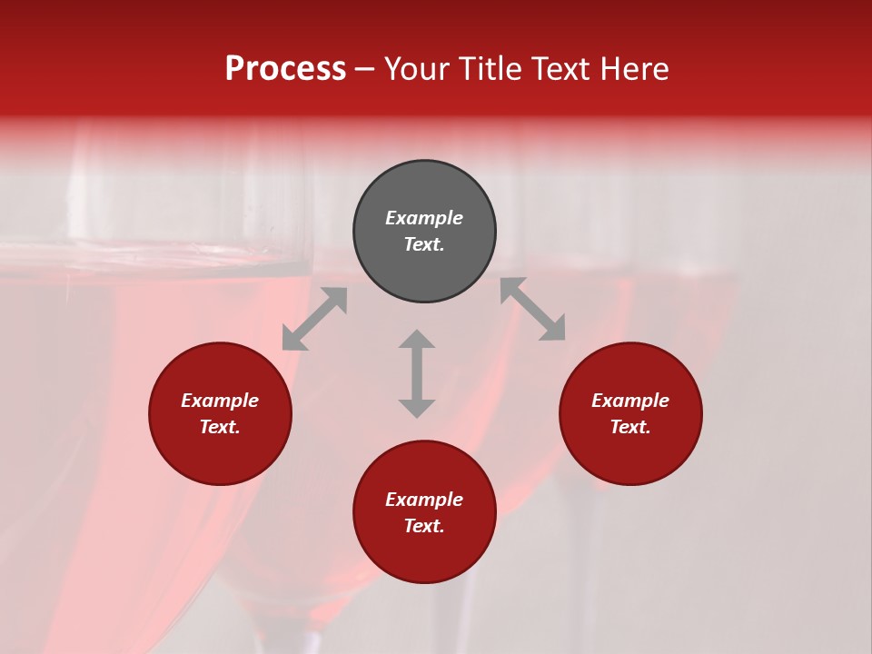 Four Glasses Of Red Wine On Neutral Textured Background PowerPoint Template