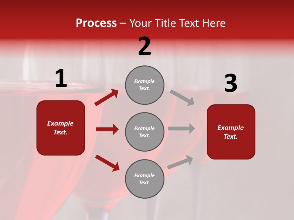 Four Glasses Of Red Wine On Neutral Textured Background PowerPoint Template