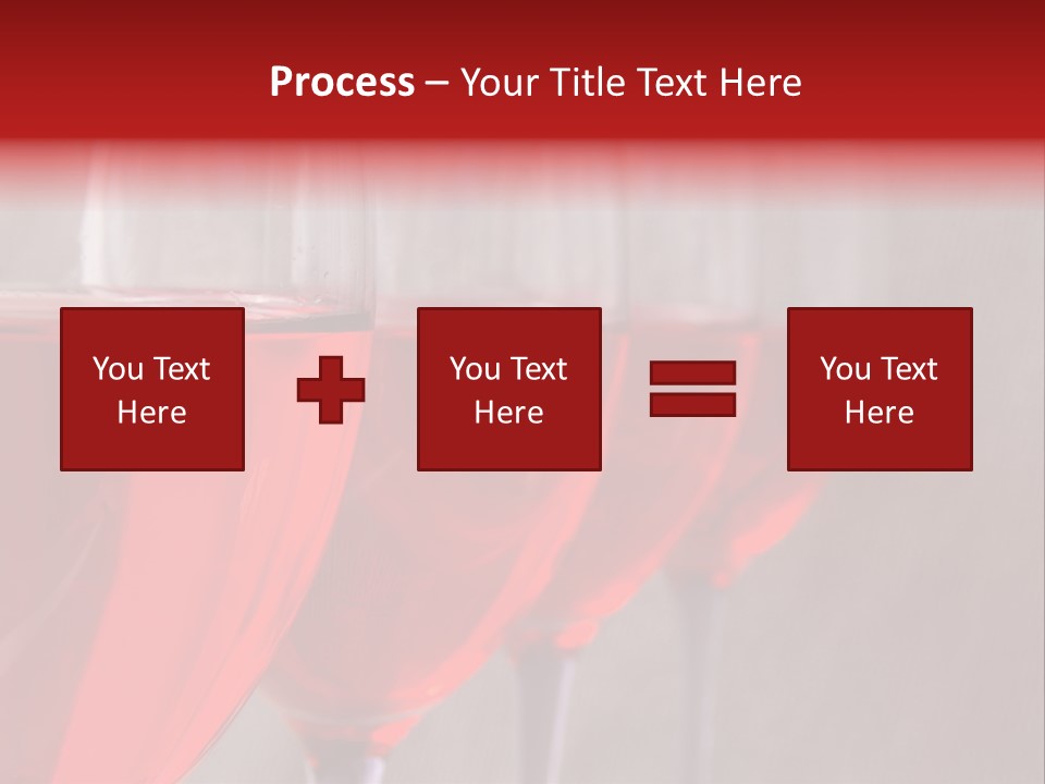 Four Glasses Of Red Wine On Neutral Textured Background PowerPoint Template