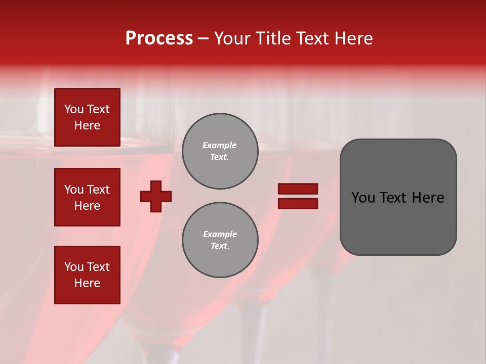 Four Glasses Of Red Wine On Neutral Textured Background PowerPoint Template