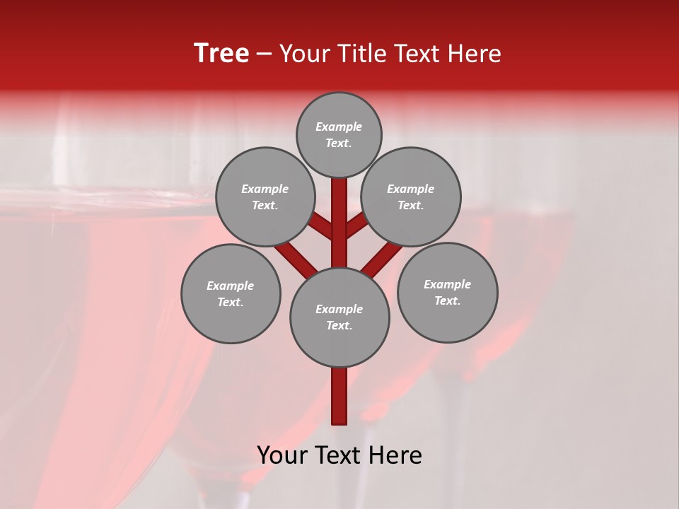 Four Glasses Of Red Wine On Neutral Textured Background PowerPoint Template