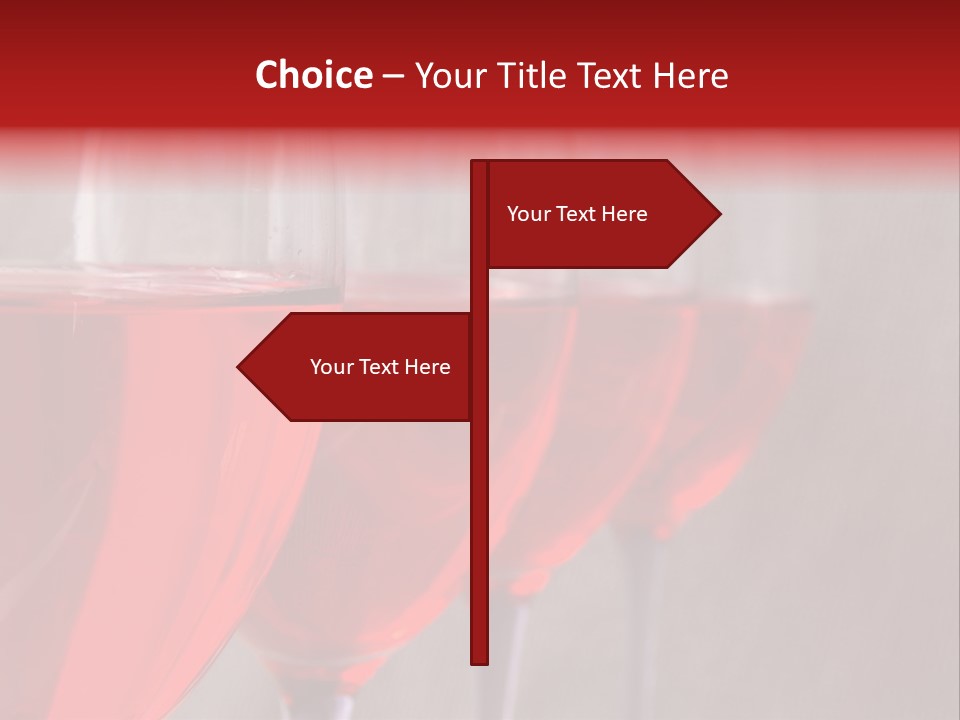 Four Glasses Of Red Wine On Neutral Textured Background PowerPoint Template