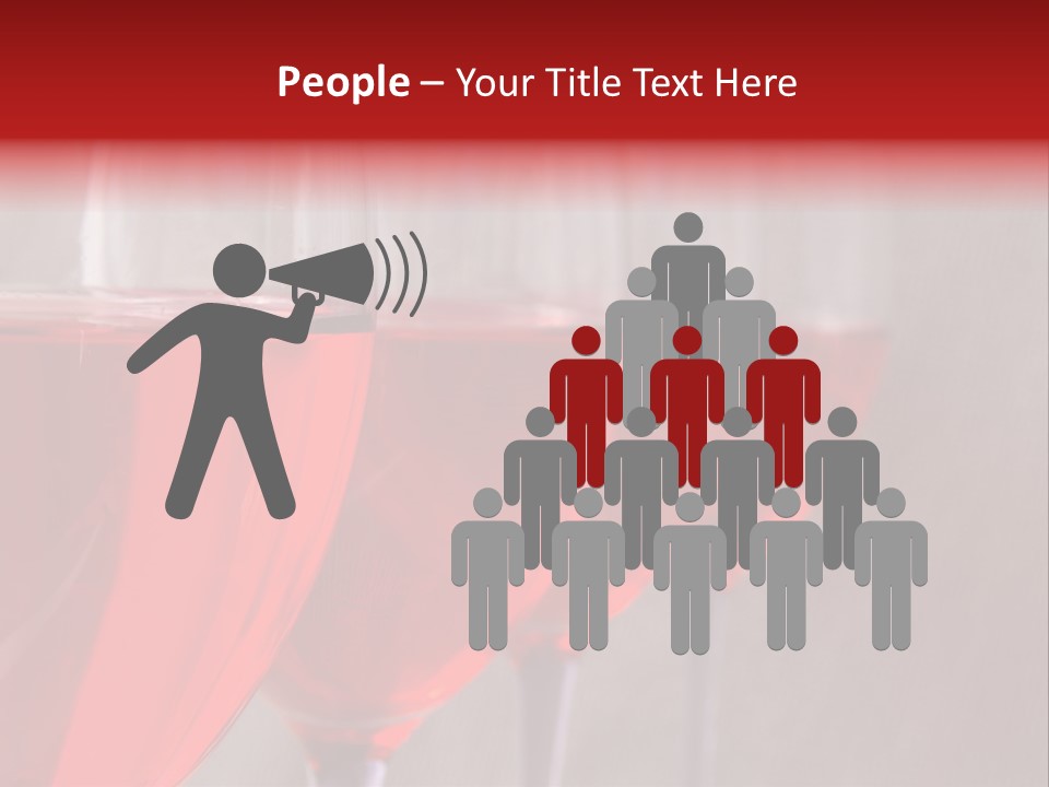 Four Glasses Of Red Wine On Neutral Textured Background PowerPoint Template