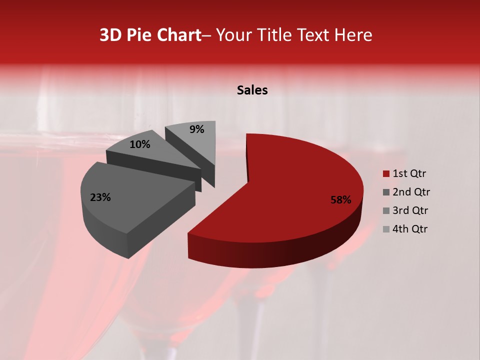 Four Glasses Of Red Wine On Neutral Textured Background PowerPoint Template
