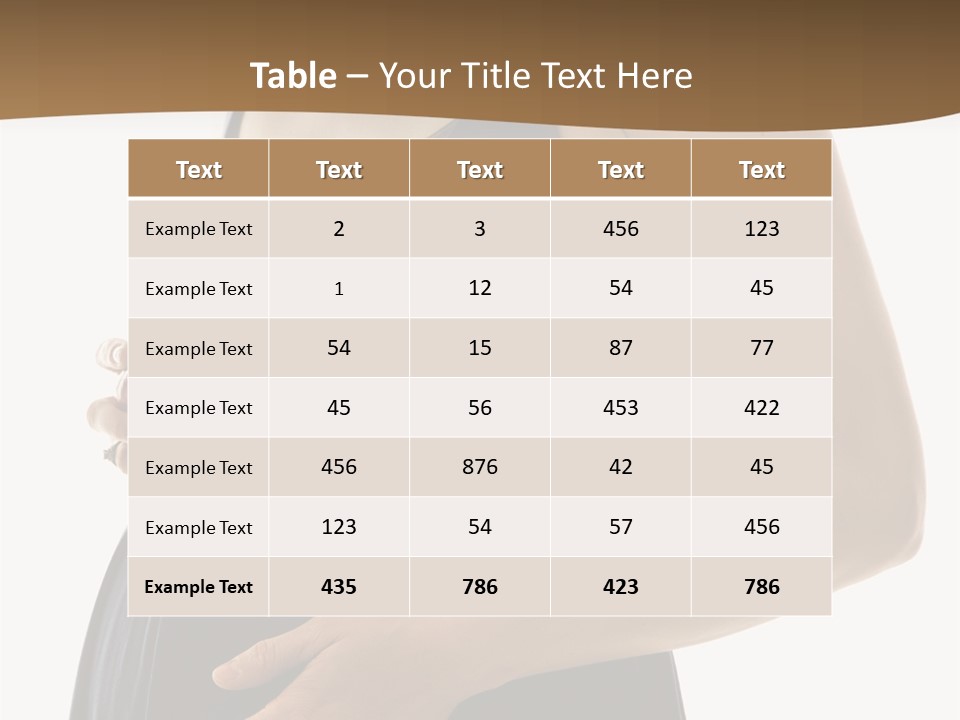 Portrait Of Caucasion Mid-Adult Pregnant Woman With Hands On Belly Holding An Apple. PowerPoint Template