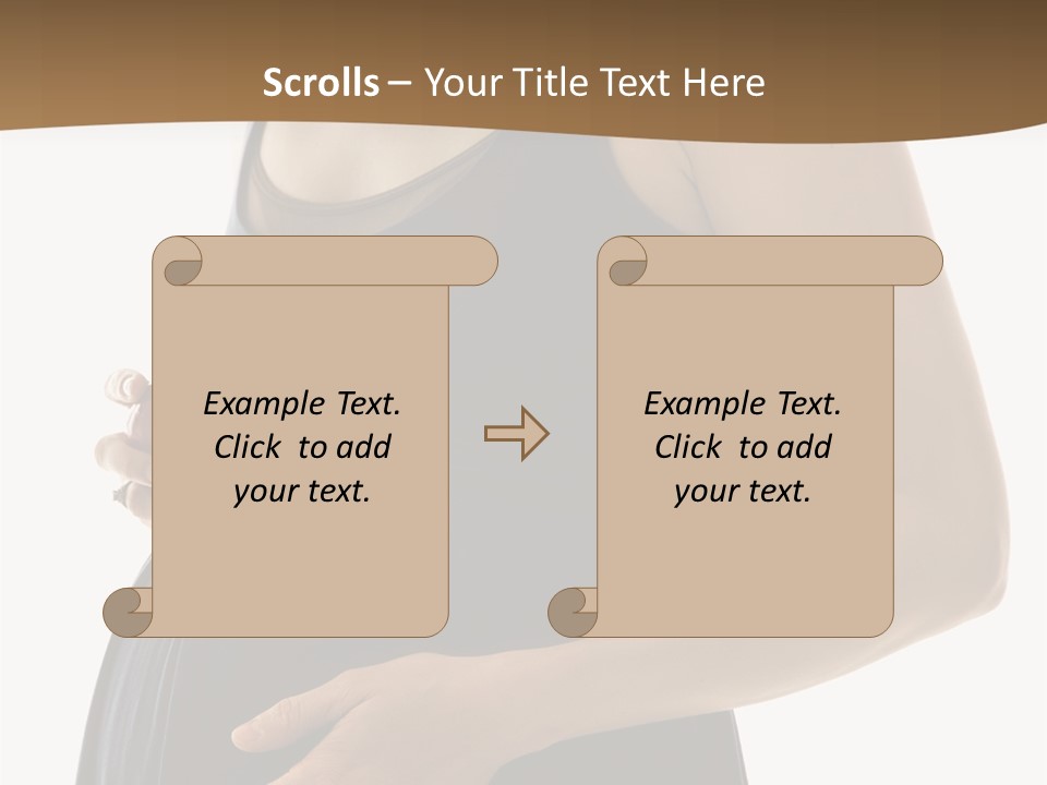 Portrait Of Caucasion Mid-Adult Pregnant Woman With Hands On Belly Holding An Apple. PowerPoint Template