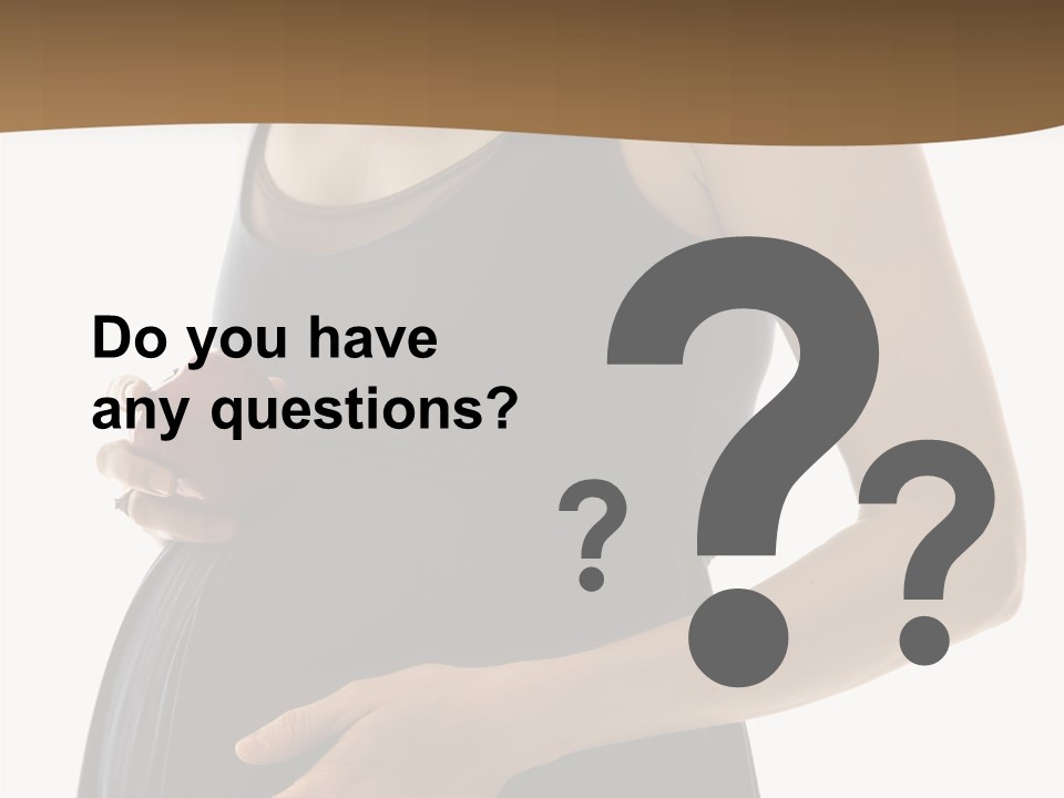 Portrait Of Caucasion Mid-Adult Pregnant Woman With Hands On Belly Holding An Apple. PowerPoint Template