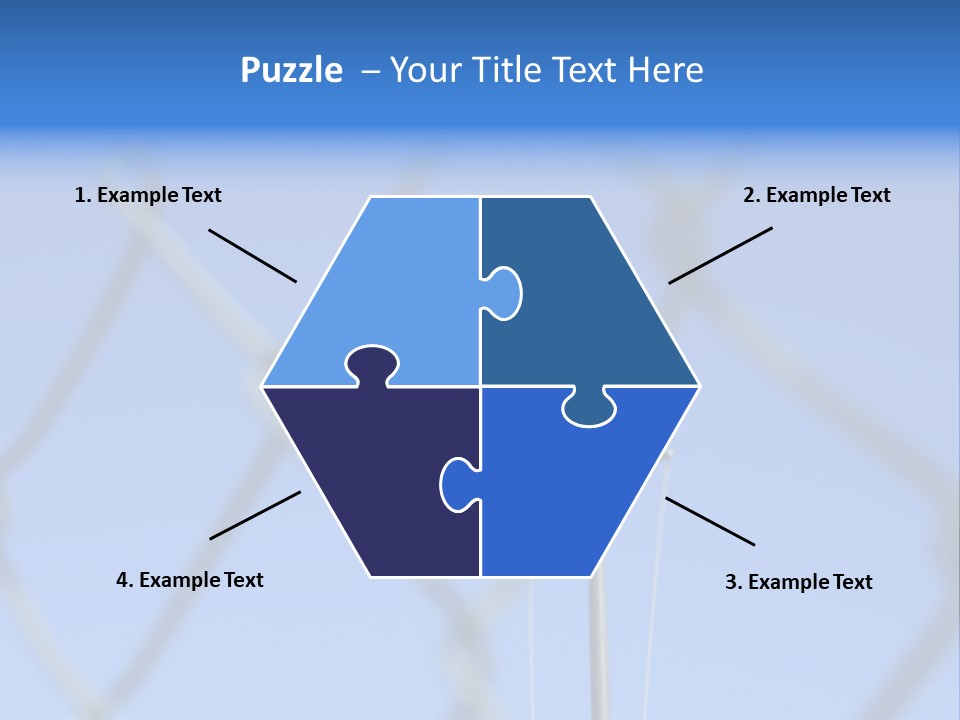 American Flag Behind A Chain Link Fence. PowerPoint Template