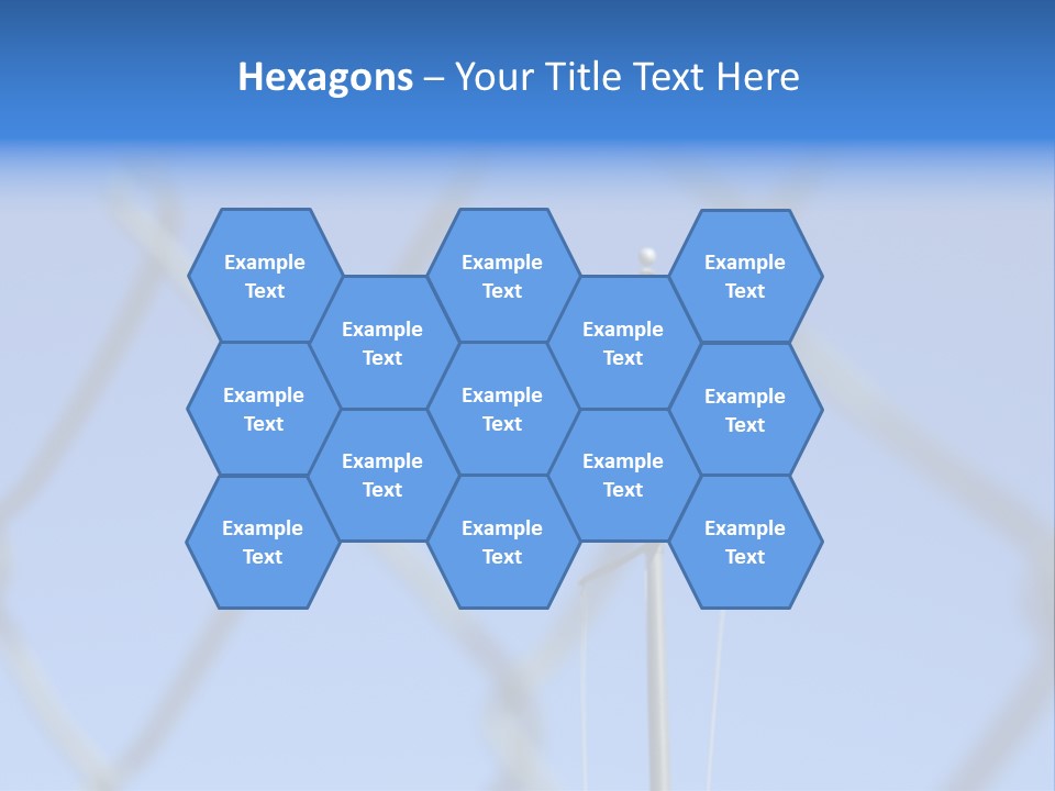 American Flag Behind A Chain Link Fence. PowerPoint Template