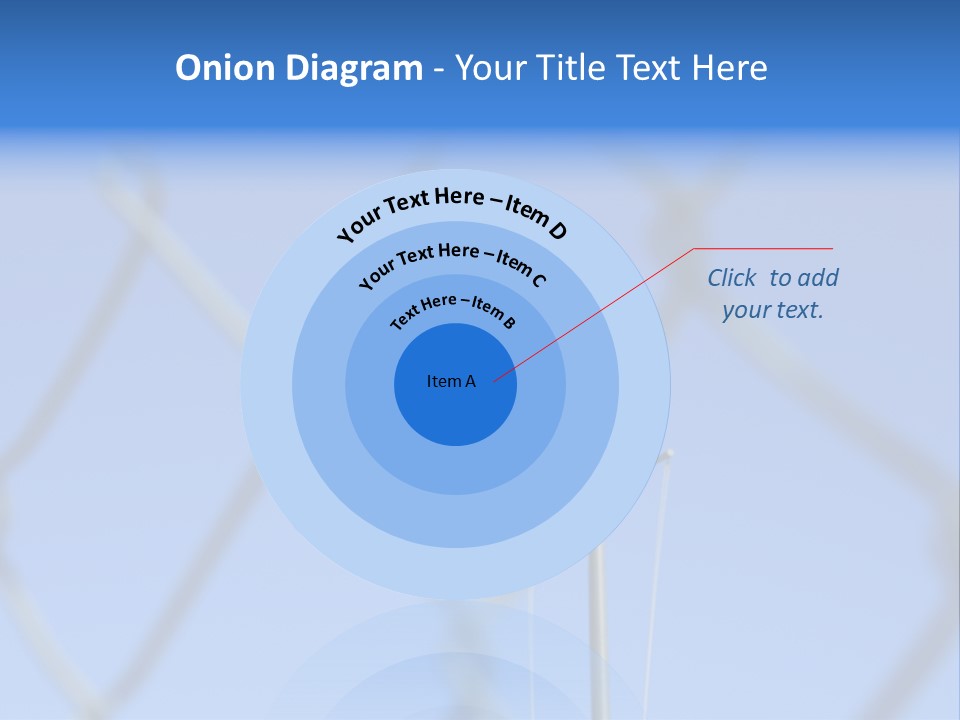 American Flag Behind A Chain Link Fence. PowerPoint Template
