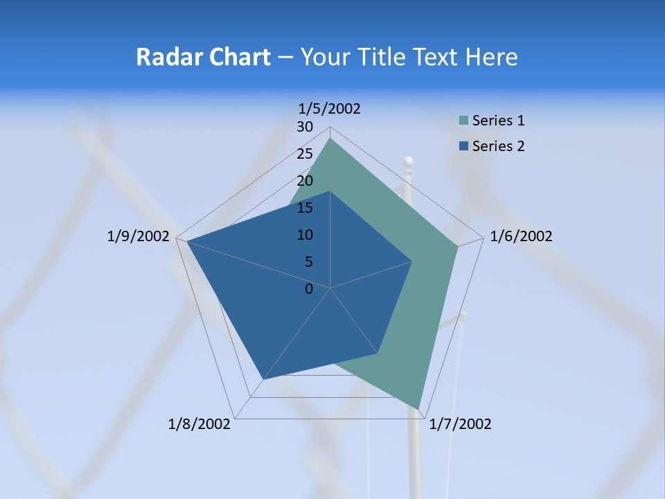 American Flag Behind A Chain Link Fence. PowerPoint Template