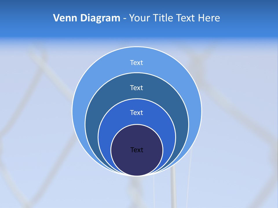 American Flag Behind A Chain Link Fence. PowerPoint Template
