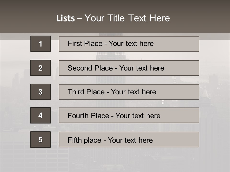 New York City - United States Of America PowerPoint Template