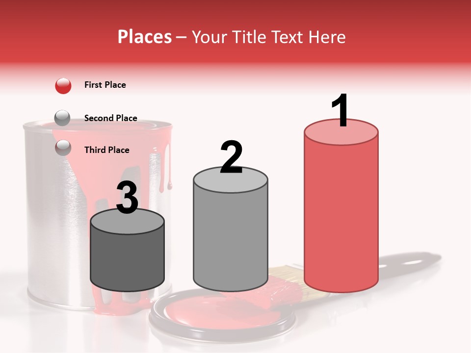 A Red Paint Can With A Brush Next To It PowerPoint Template