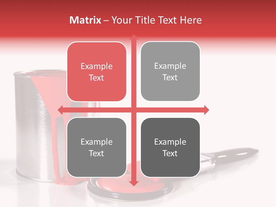 A Red Paint Can With A Brush Next To It PowerPoint Template