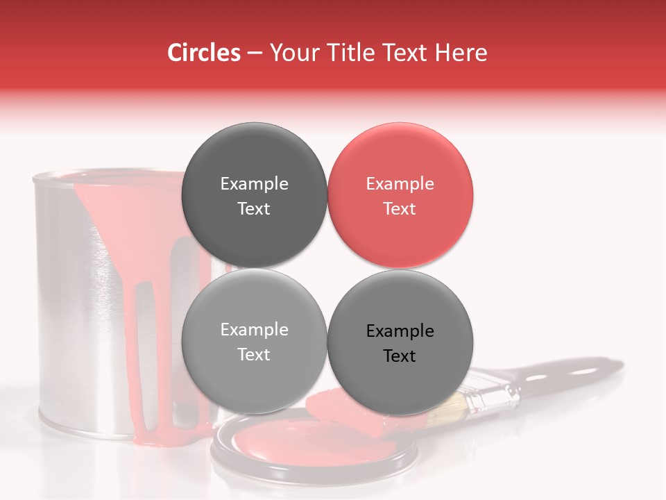 A Red Paint Can With A Brush Next To It PowerPoint Template