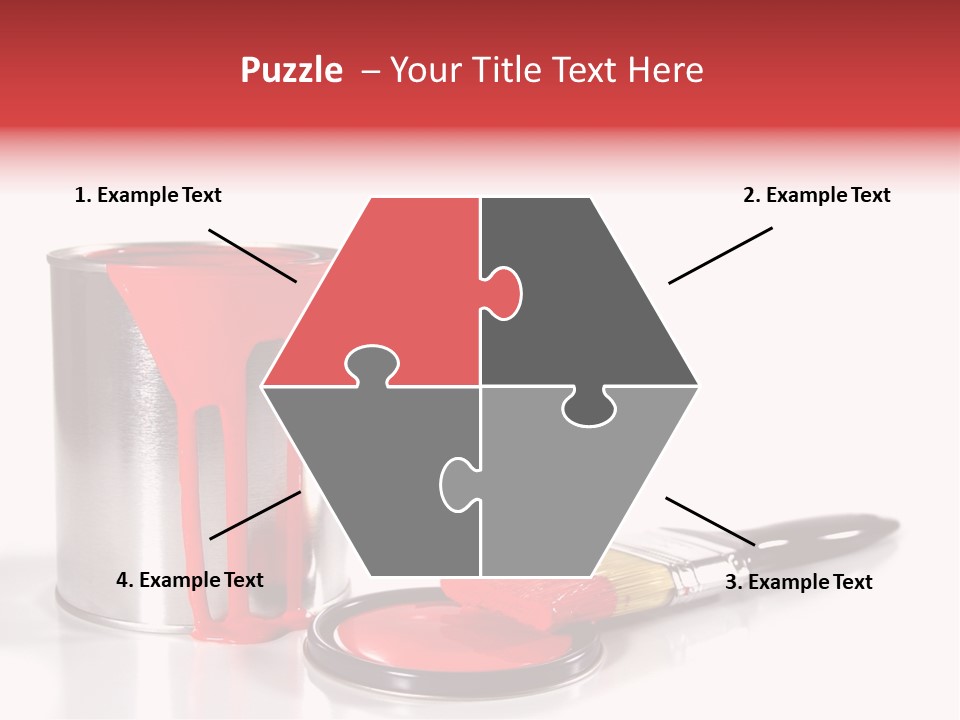 A Red Paint Can With A Brush Next To It PowerPoint Template