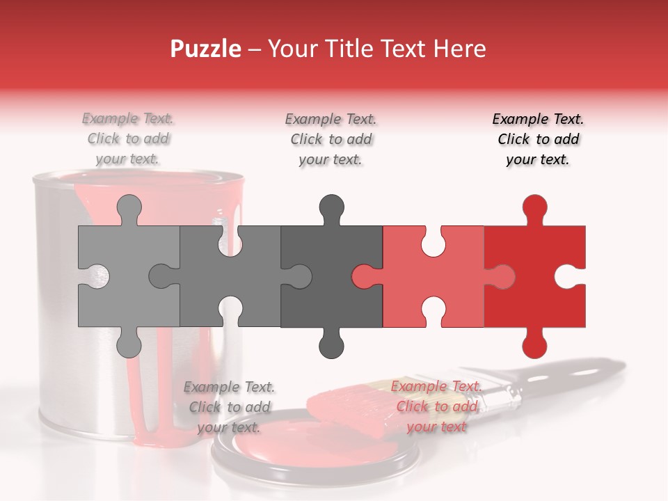 A Red Paint Can With A Brush Next To It PowerPoint Template