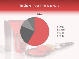 A Red Paint Can With A Brush Next To It PowerPoint Template