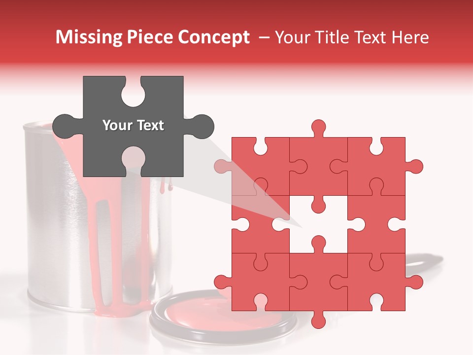 A Red Paint Can With A Brush Next To It PowerPoint Template