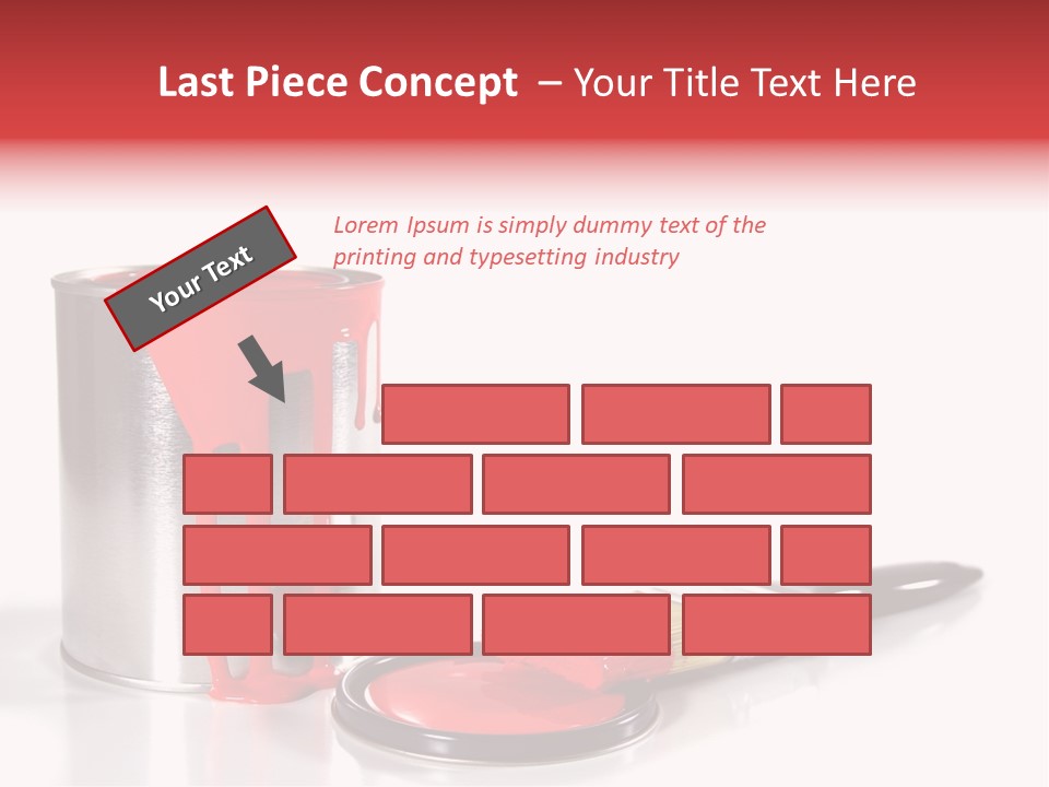A Red Paint Can With A Brush Next To It PowerPoint Template
