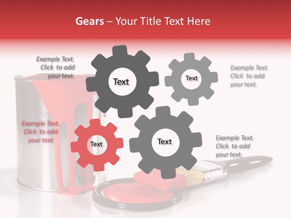A Red Paint Can With A Brush Next To It PowerPoint Template