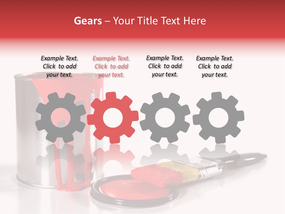 A Red Paint Can With A Brush Next To It PowerPoint Template