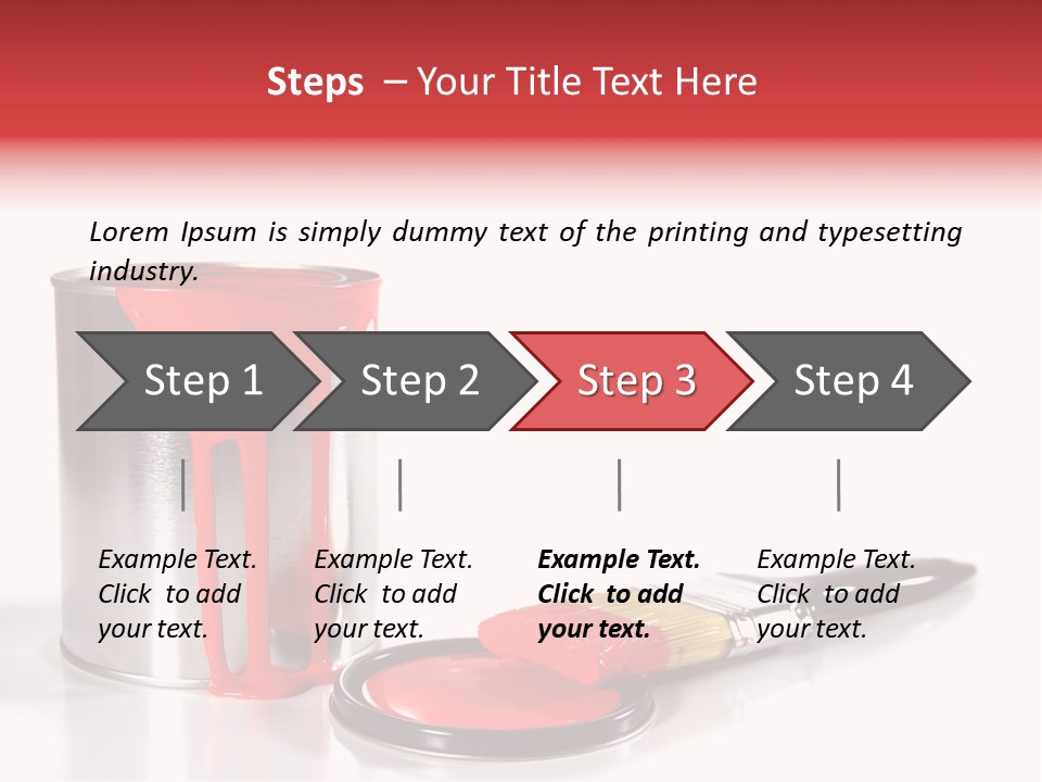 A Red Paint Can With A Brush Next To It PowerPoint Template