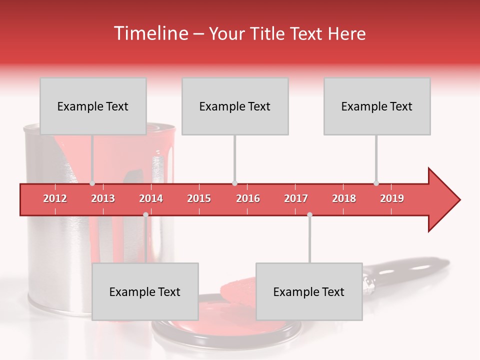 A Red Paint Can With A Brush Next To It PowerPoint Template